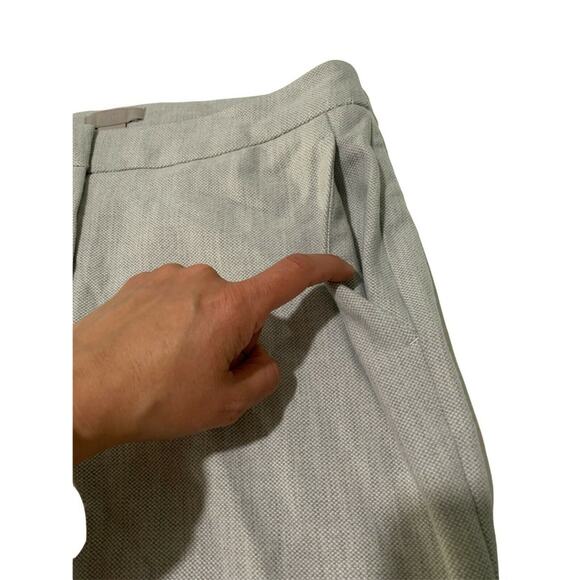 H&M Dress Work Pants Women's Light Gray Sz 6 Mid Rise Ankle Leg Stretch Flannel - Picture 7 of 8